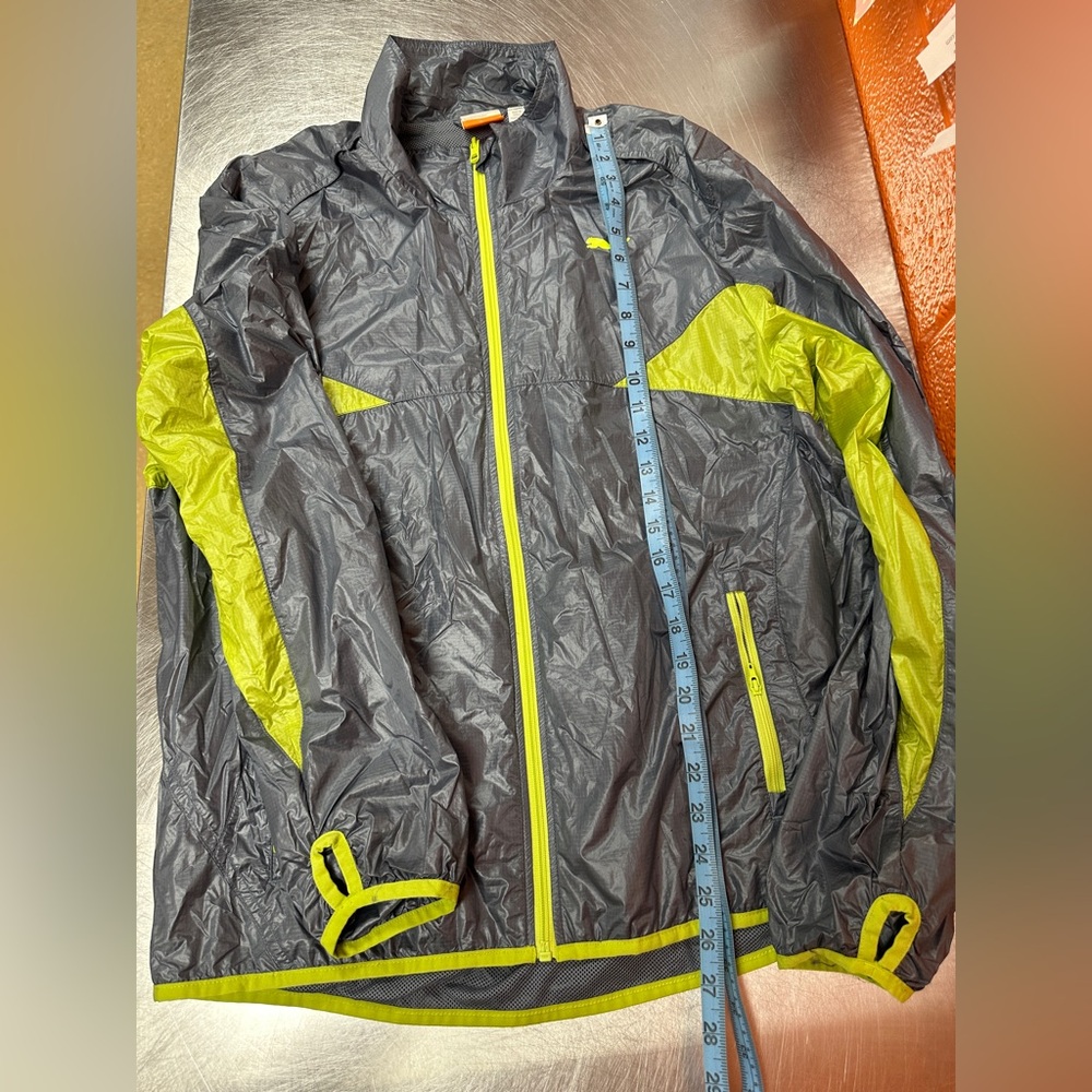 Puma Cool Silver/Neon Green Windbreaker